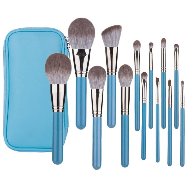 Makeup Brushes Set 13pcs with Leather Bag