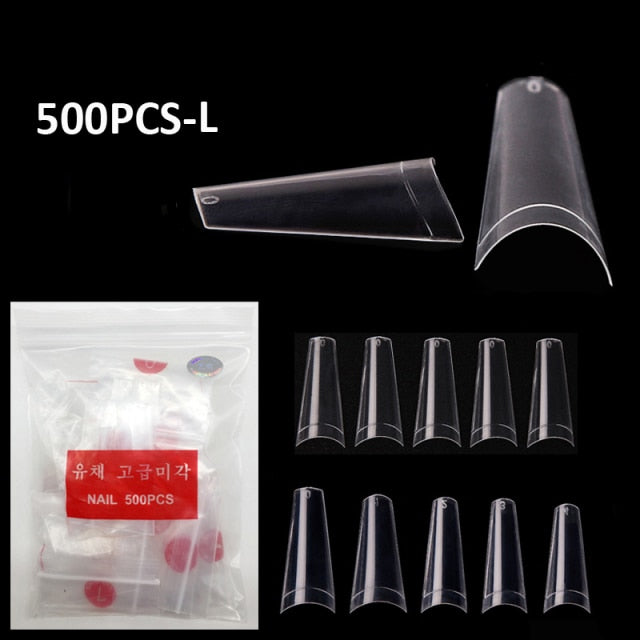 240pcs/600pcs XXL False Nails Long/Tips Half Cover Nail Tips Box